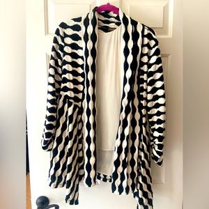 Black and Cream patterned Multiples Jacket